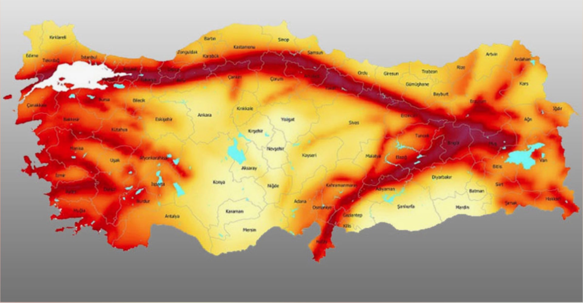 Deprem riski en yüksek iller ve ilçeler sorgulama! İşte Türkiye deprem risk haritası/MTA Diri fay hattı haritası