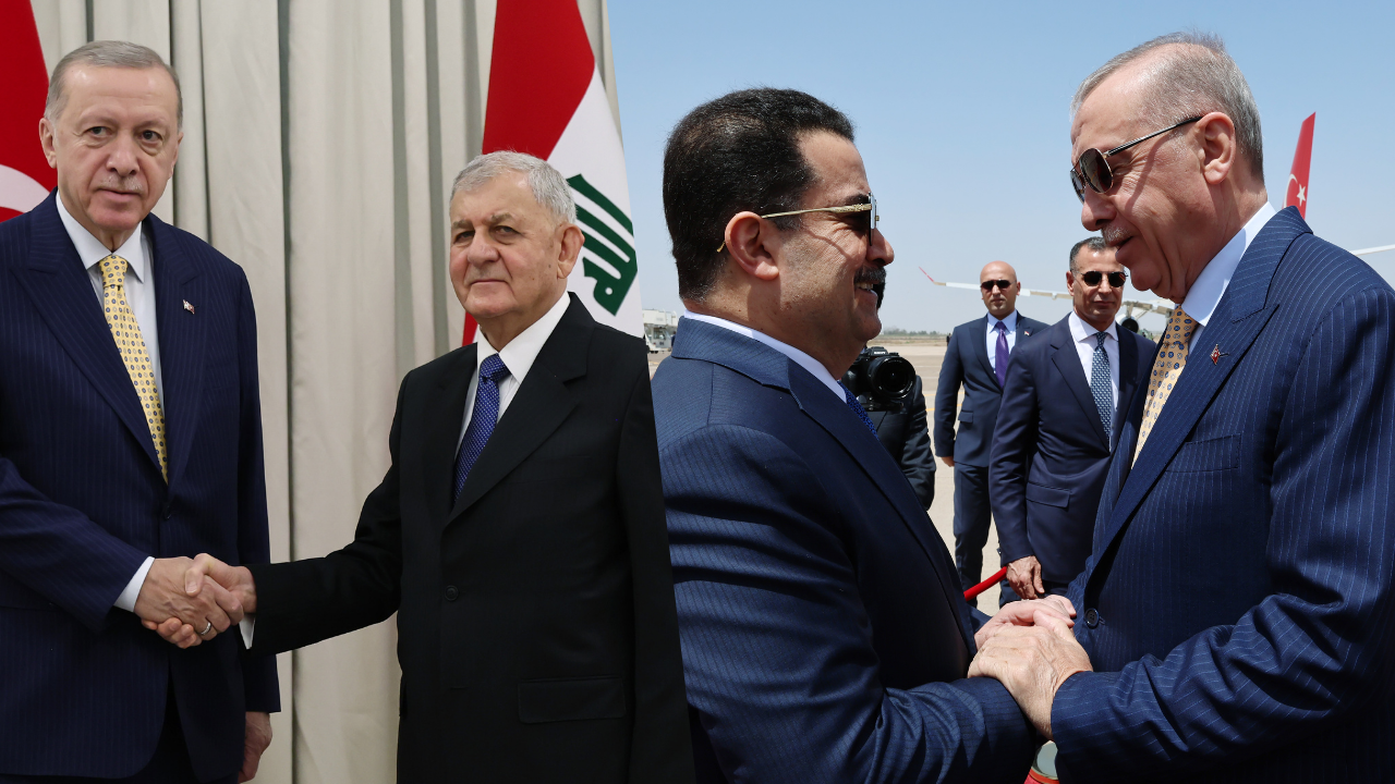 Cumhurbaşkanı Erdoğan Irak'ta: Resmi törenle karşılandı