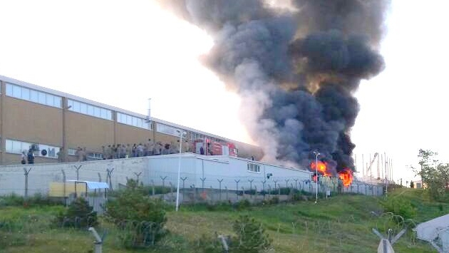 Ankara'da fabrika yangını
