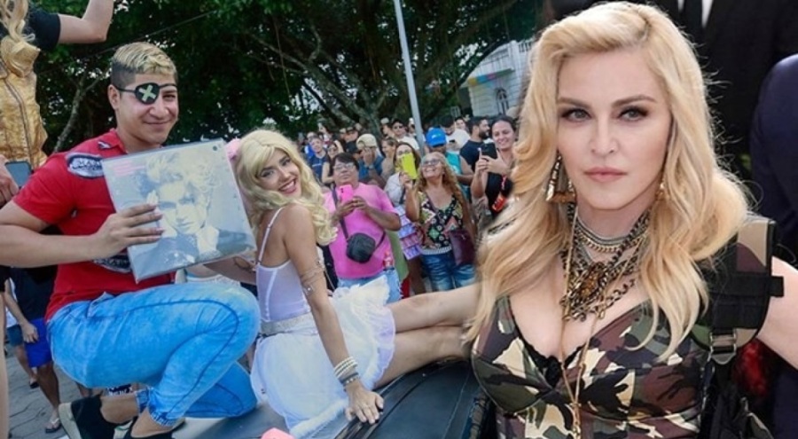 Madonna'dan ücretsiz konser: Binlerce kişi akın etti