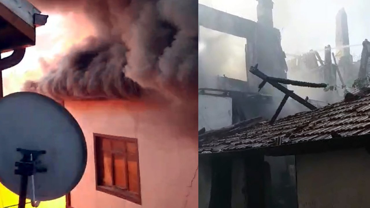 Ankara Başkent'te 4 eski Ankara evi yangında kullanılamaz hale geldi