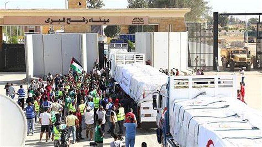 Türkiye’nin Gazze’deki Filistinliler için gönderdiği yardımlar Mısır’a ulaştı