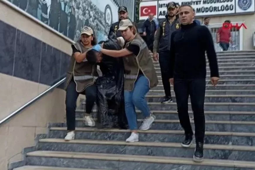 Poşetle hayvan aracına bindirildi!