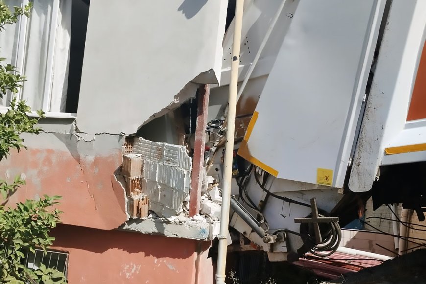 Çöp kamyonunun evinin duvarını yıktığı çift, zararın karşılanmasını istiyor