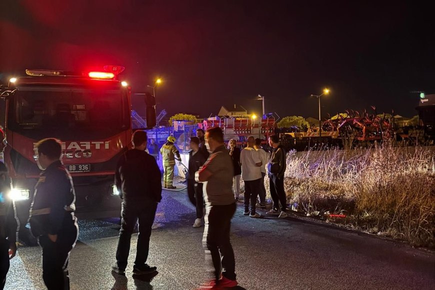 Duvara çarpan motosiklet yandı; alevlerin arasında kalan sürücü öldü, arkadaşı ağır yaralı