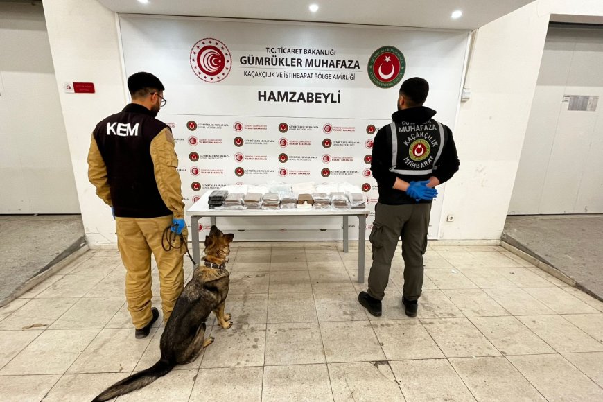 Hamzabeyli Gümrük Kapısı'nda, 103 milyon lira değerinde uyuşturucu ele geçirildi