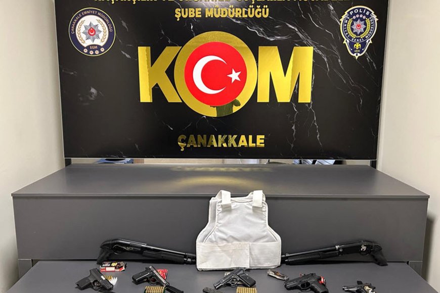 ÇANAKKALE merkezli 2 ilde silah kaçakçılığı operasyonu; 6 gözaltı (VİDEO EKLENDİ)